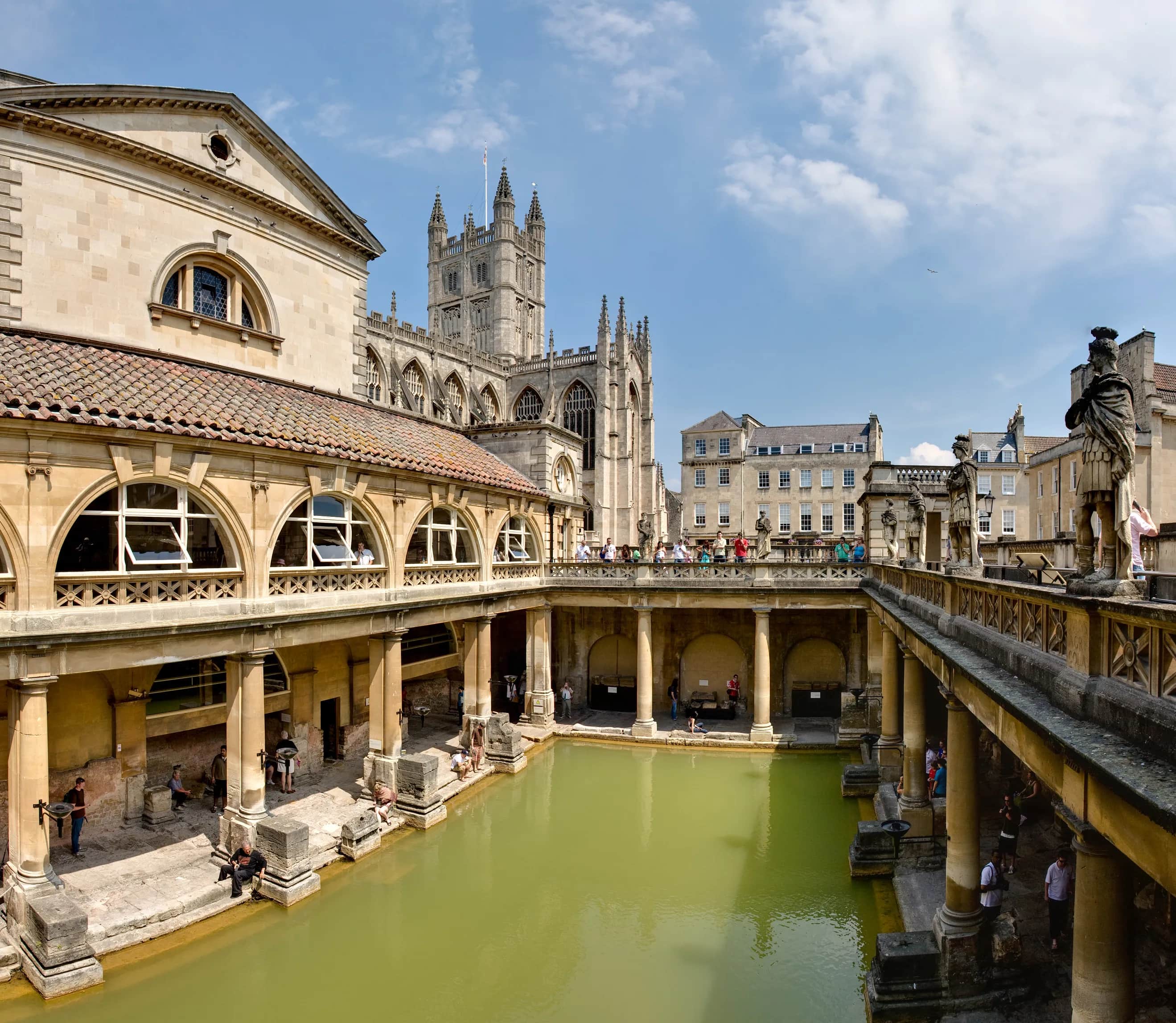 The Roman Baths in the centre of Bath