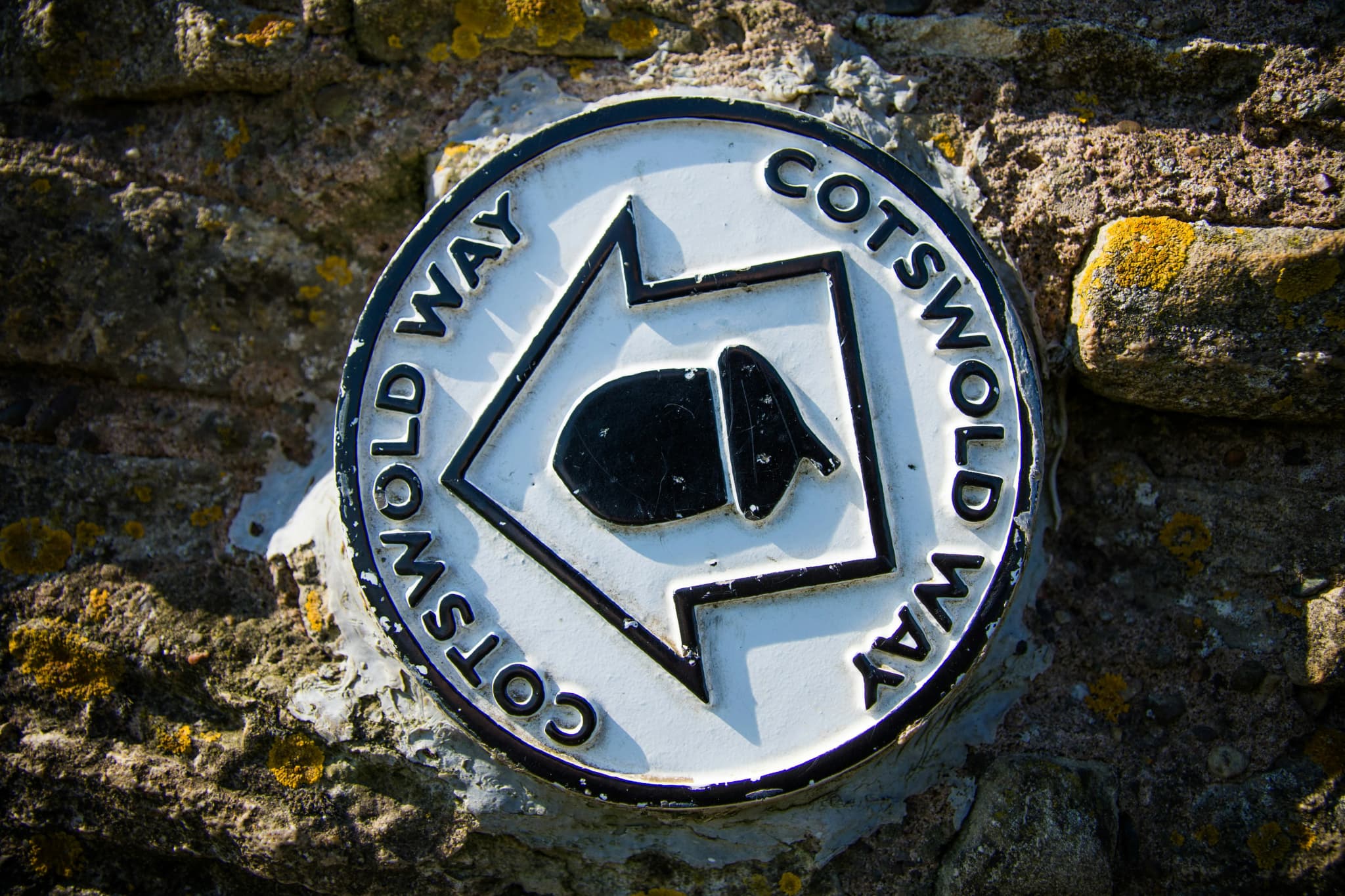 Cotswold Way trail marker sign