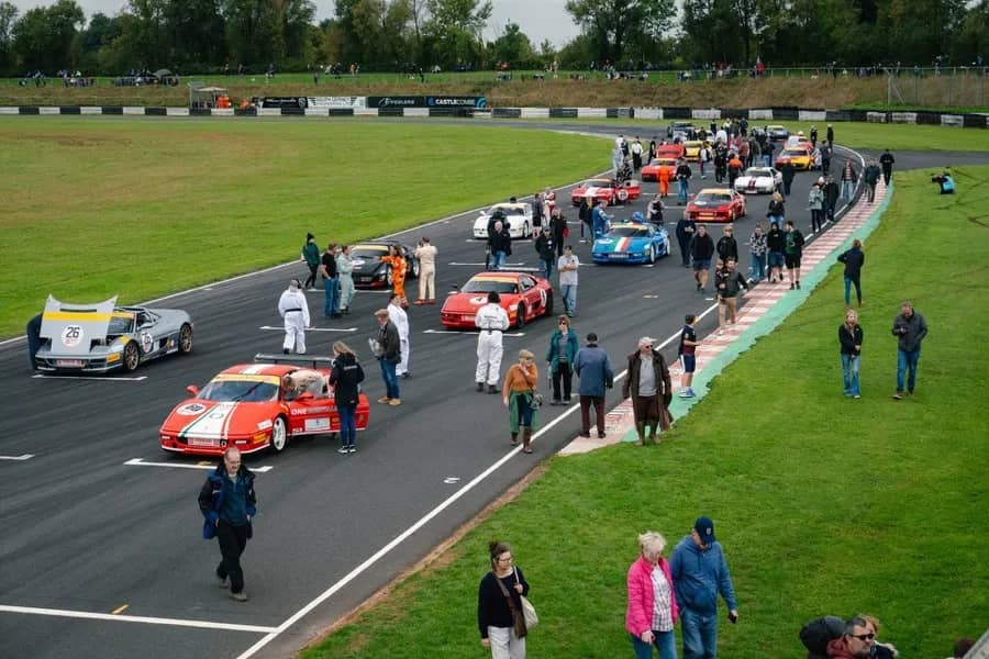 Classic racing cars at Castle Combe Circuit Autumn Classic