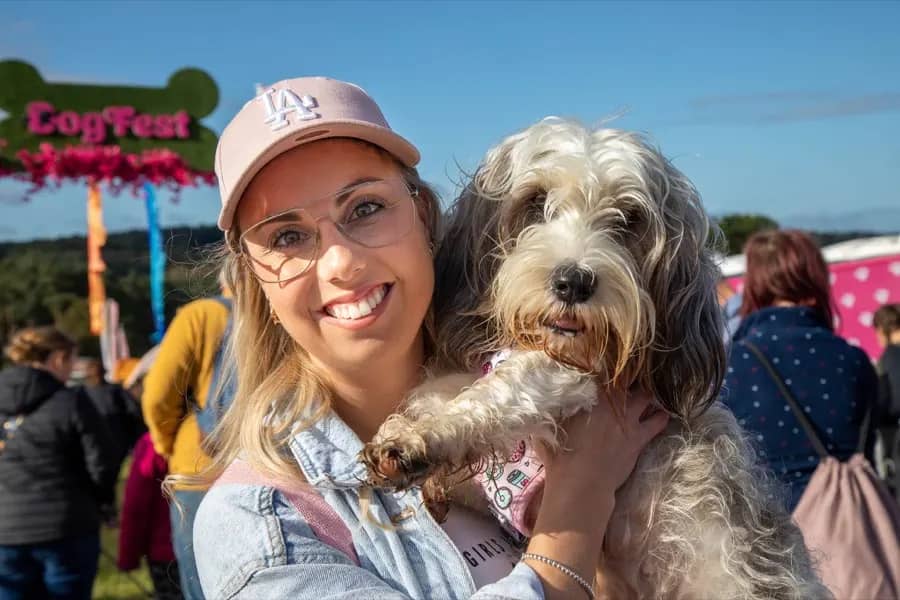 Dogs and visitors at DogFest in the grounds of Blenheim Palace