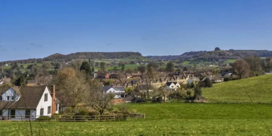 Market town street scene from Discover Dursley