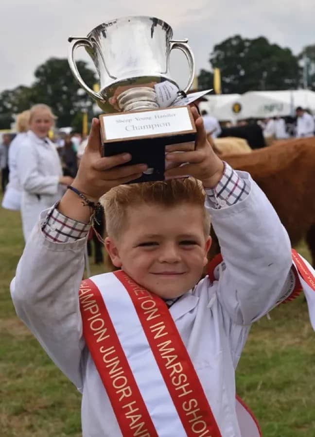 Exhibitors and livestock at the Moreton-in-Marsh Show