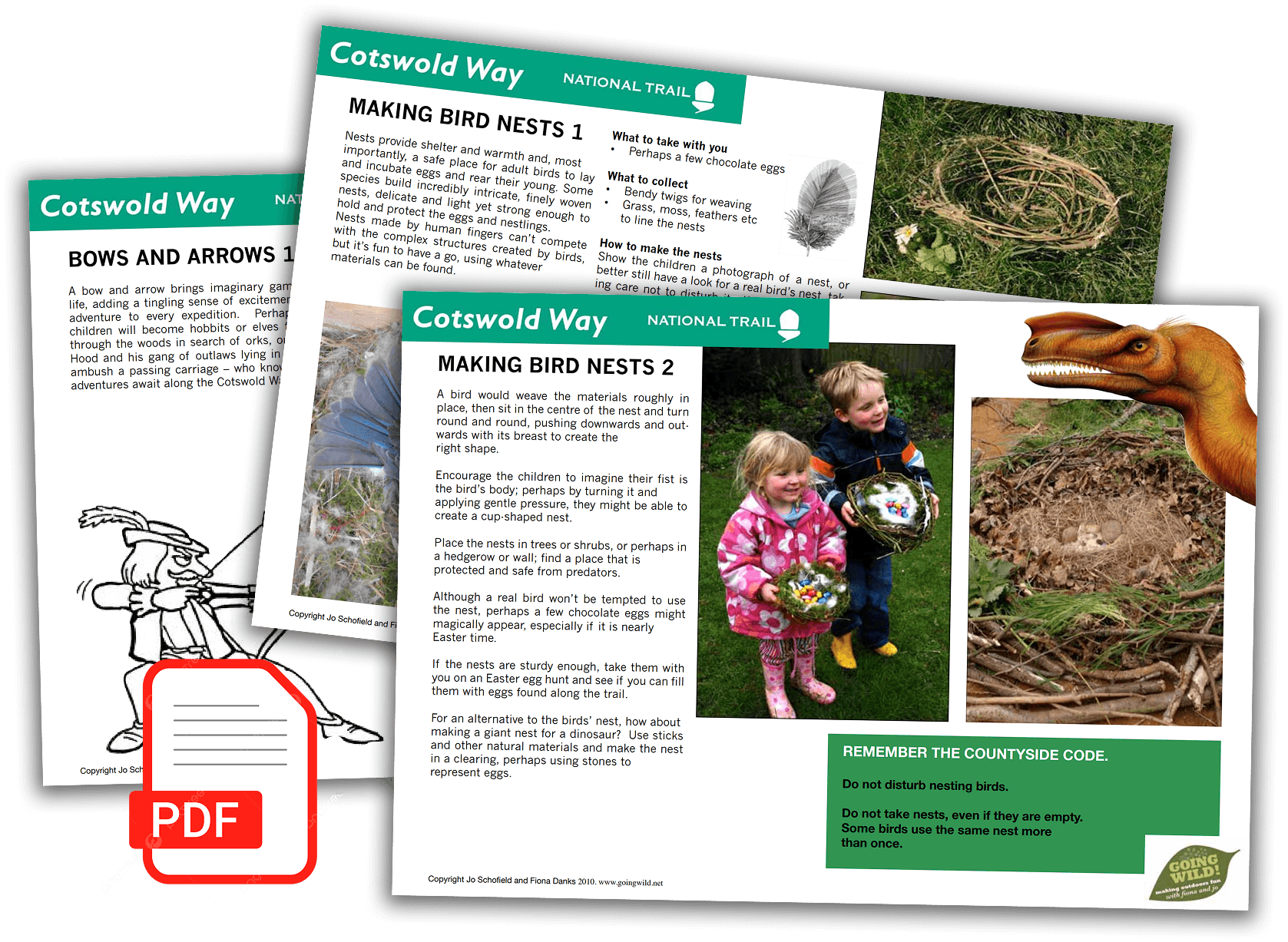 Young Cotswold Explorers activity sheets for families and schools
