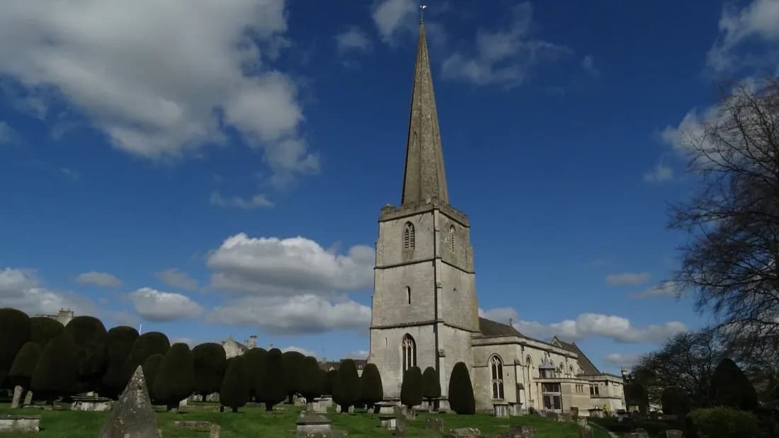 St Mary's Church and yew trees in Painswick